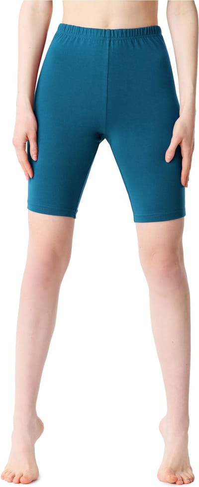 Bellivalini Dames Leggings - Sport - Vrijetijdsbroek - Korte - Katoen - Smaragdgroen - M - BLV-BLV50-200-LE