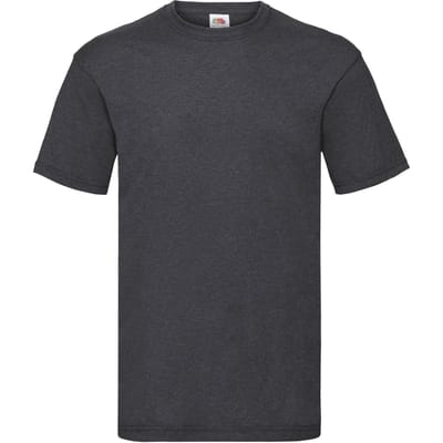 Fruit of the Loom Unisex Adult Waardevol T-Shirt (Donkergrijze heide)