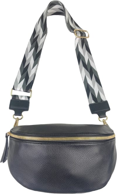 Qischa® - Crossbody heuptas bumbag - fashion riem - soft - zwart
