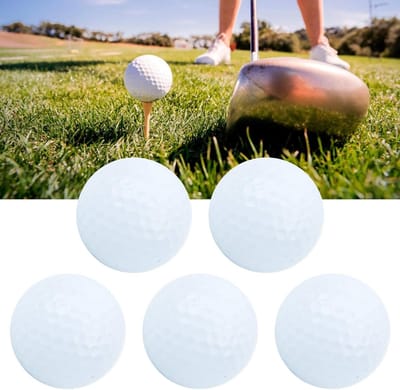 Vlot drijvende golfballen voor indoor en outdoor training, 5 stuks synthetisch rubber, ideaal voor oefening en precisie