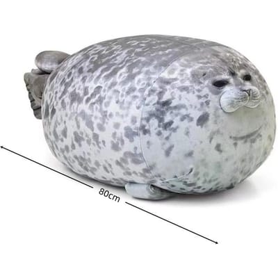 6080Cm Seal Peluche Oreiller Doux Animal Marin Câlinable Jeté de Lit Coussin Rempli Jouet Inspiré de l'Aquarium Cadeau Pour Enfants