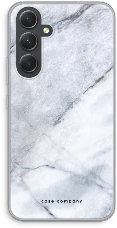 Case Company® - Hoesje geschikt voor Samsung Galaxy A54 hoesje - Witte marmer - Soft Cover Telefoonhoesje - Bescherming aan alle Kanten en Schermrand