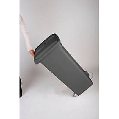 Pedaalemmer van polyetheen 90 l, grijs
