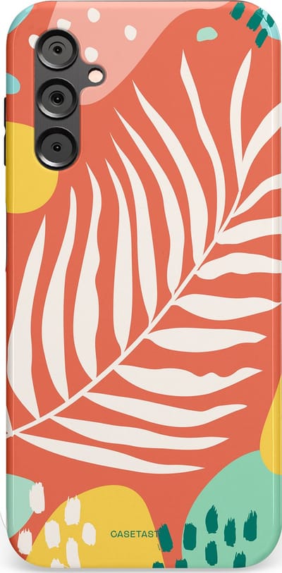 Casetastic Hoesje Geschikt voor Samsung A14 (5G/4G) - Stijlvolle Beschermende Duo-layer Case - Zomeravond