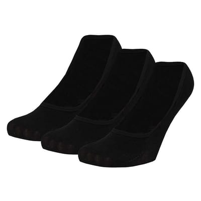 Apollo - Bamboe Sneaker Footies - Zwart - 3-Pak - Maat 35/38 - Bamboe sokken - Footies dames - Sneaker sokken dames