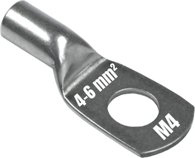 Set van 10 Kalitec NR6-M4 buiskabelschoenen puur nikkel 4-6mm² M4 I voor zeer hoge temperaturen tot 650°C