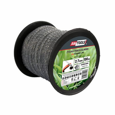 AWTOOLS Classic - Gesponnen Trimmerlijn - 3,0mm - 100m - Kwadratische Snijkant