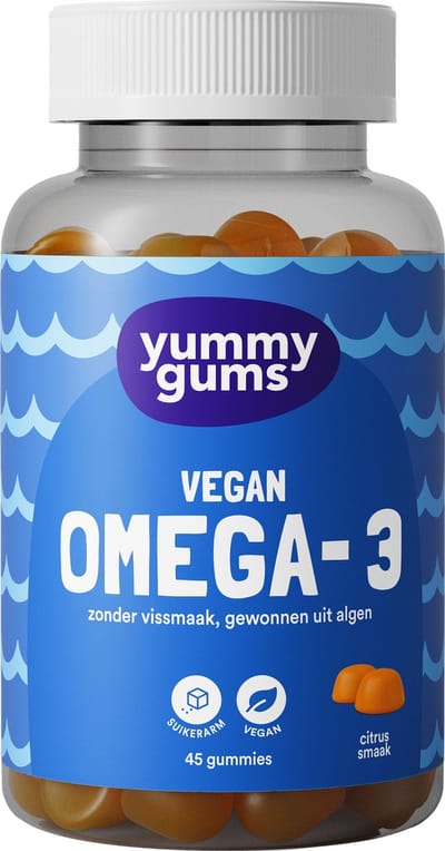 Yummygums • Omega 3 gummies • vegan visolie • alternatief met algen • 45 gummies