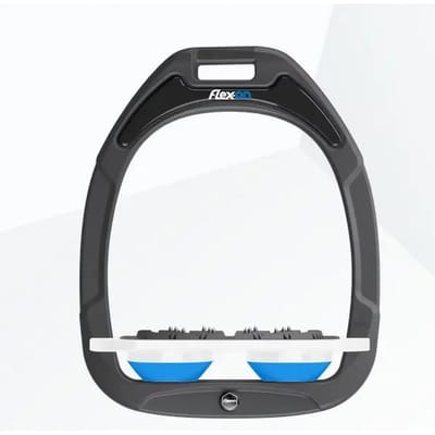 Ultragrip Platte Steigriemen Antraciet/Wit/Blauw Flex-On Green Composite