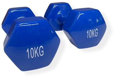 Padisport Dumbell Vinyl - Dumbells 10 Kg - Halter - Gewichten Set Halters - Gewichten 10 Kg - Gewichten