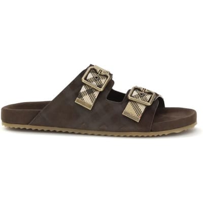 Burberry Bruine Kalfsleren Bos Taurus Platte Sandalen