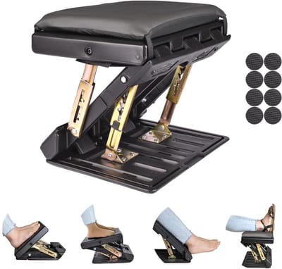 Ergonomische Voetsteun Onder Bureau met Massagekralen - Verstelbare Hoogte voor Betere Houding