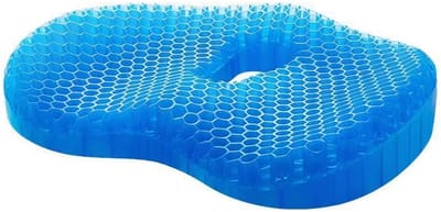 Zitkussen voor Stoel - Honingraat Gelkussen, Koelend en Ergonomisch, Anti-Druk Silicone Kussen voor Langdurig Zitten Thuis & Kantoor - Blauw