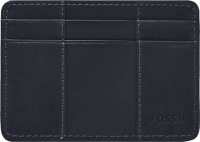 FOSSIL Kaarthouder Everett Card Case Midnight Navy Donkerblauw