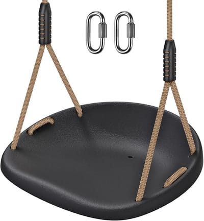 Schommelstoel Heavy Duty voor Buiten - Verstelbaar Touw en Karabijnhaken - Antislip Kussen - Voor Kinderen en Volwassenen