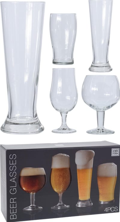 Set bierglazen 4 stuks