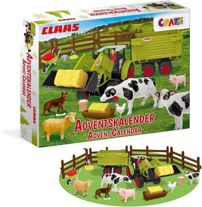 Adventskalender - Speelgoed Boerderij - 1 Stuk - Inclusief Tractor en Boerderijfiguren - Voor Kinderen vanaf 3 Jaar