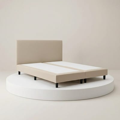 Boxspring DreamLux - 70x210 Zonder matras - Beige Glad - BalBedden