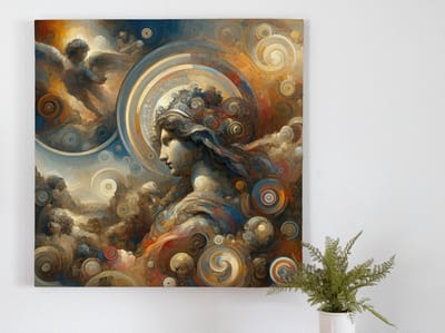 Acryl rembrandt schilderij | Acrylverf meesterwerk: een moderne ode aan Rembrandt's tijdloze kunst | Kunst - 40x40 centimeter op Canvas | Foto op Canvas