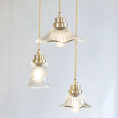 LOBERON Hanglamp Lunaras helder/antiekmessing