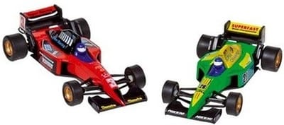 Goki - Raceauto's speelgoed set - 2x stuks - Formule 1 racewagens - van 10 cm - racing - autosport