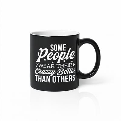 Black Magic Mug 330ml – “Some People Wear Their Crazy Better Than Others” Grappige Quote Koffiebeker