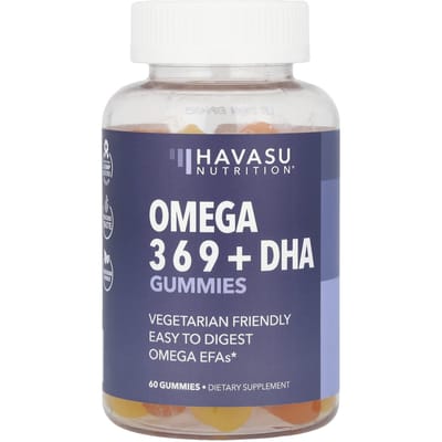 Omega & Dha Gummies, Natuurlijke Citroen- & Sinaasappelsmaken, Veggie Gummies, 60 Stuks