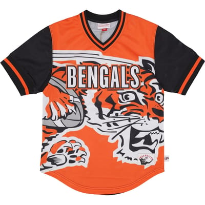 NFL Jumbotron 3.0 Mesh-jersey met V-hals, Cinben Multi/wit, heren