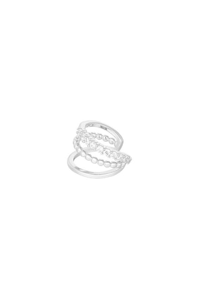 Bijoutheek Earcuff Triple Hoop Zilver