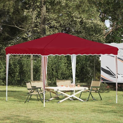 vidaXL - Pop-up - Feesttent - 288 - x - 288 - x - 245 - cm - Bordeauxrood - Oxford - Stof