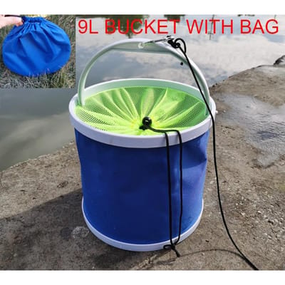9/11/13L Multifunctionele Opvouwbare Emmer met Net Outdoor Vissen Autowas Reinigingsgereedschap Emmer Gereedschap Camping Outdoor Benodigdheden