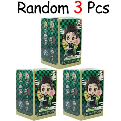Demon Slayer Kimetsu No Yaiba Mysterie Blind Box Schattig Kawaii Figuur Tanjirou Nezuko Kyoujurou Mitsuri PVC Model Speelgoed Kinderen Cadeaus