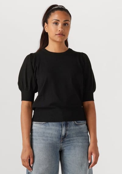 Minus Liva Knit Tee Tops & T-shirts Dames - Shirt - Zwart - Maat L