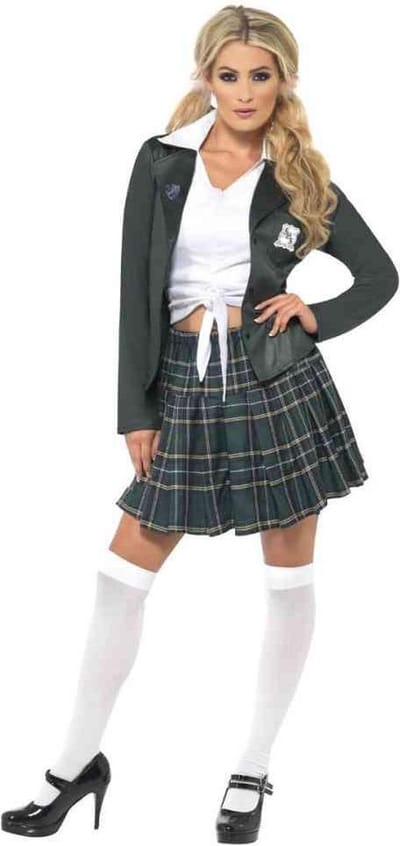 Schooluniform pakje groen - Schoolmeisje kostuum maat 36-38