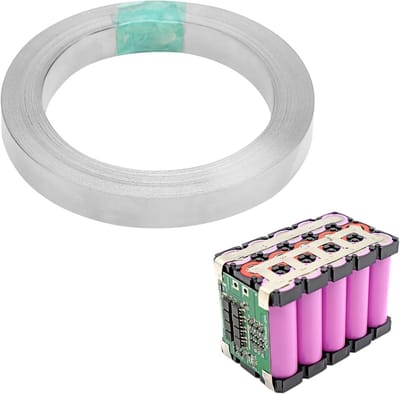 10 meter Pure Nickel Tape voor 18650 Batterij Packs, 0.15 x 8mm, Ideaal voor Spotlassen en Accu-accessoires