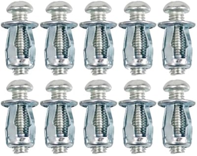 Metalen Holle Ankers - 10 Stuks M5 Korte Bevestigingen voor Holle Wanden, Deuren en Platen