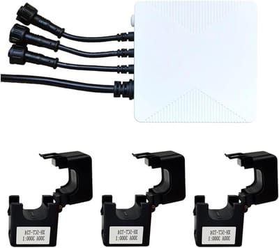 Stroomonderbreker Meter - Energie Monitor - Stroomverbruik Meten - WiFi App Controle - 200A Klem - Zwart
