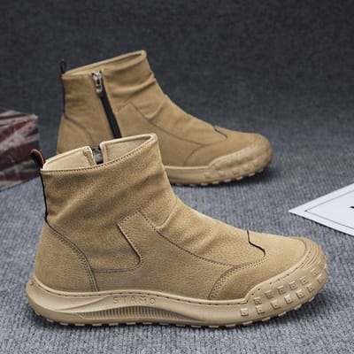 Hoge Martin Boots Herenschoenen voor de Herfst Nieuwe Ademende Werkkleding Schoenen voor Heren Trendy en Veelzijdig Antislip Casual Arbeidsbeschermingsschoenen 43 brown