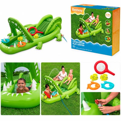 Bestway Later Gator Playcenter - Water Play Center - Kinderen - Spelen - Creatief - groen, 234 cm x 163cm x 87cm