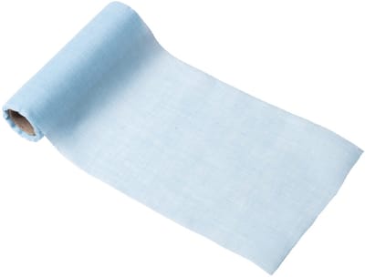 ARTYFETES - Hemelsblauwe mousseline tafelloper 14 cm x 5 m voor doopfeest