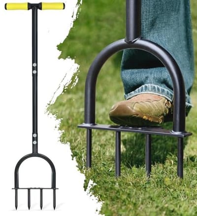 Gazonbeluchter Heavy Duty met Stalen Spikes - Handmatig Tuingereedschap voor Bodemverdichting