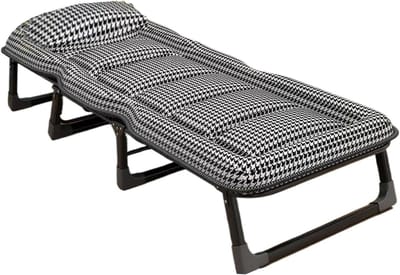 Opklapbed Volwassenen - Vouwbed Gastenbed - Comfortabel Slapen - Met Hoofdsteun - 190 x 70 cm - Grijs