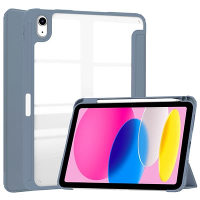 imoshion Tablet Hoes - Geschikt voor Apple iPad 11 (2025) A16 11 inch / iPad 10e generatie (2022) 10.9 inch - Trifold Hardcase Bookcase - Paars
