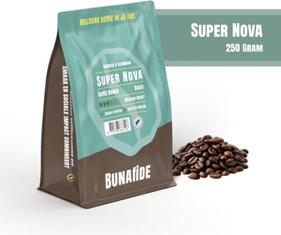 Bunafide - Super Nova - Medium Roast - Arabica & Djimmah - Koffiebonen - 250 gram