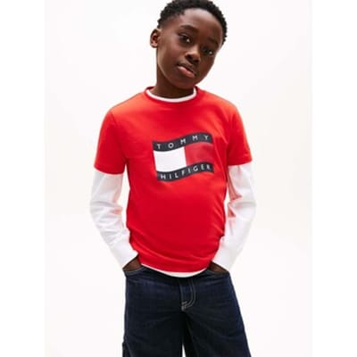 T-Shirt Tommy Hilfiger Wavy Flag - Fashion Wear - Kinderen