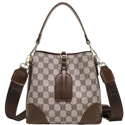 Bag Lady Moeder Tas Textuur Schuin Overgooitas Grote Capaciteit Hand Portemonnee Schoudertas Dames Bedrukte Emmer Tas gray