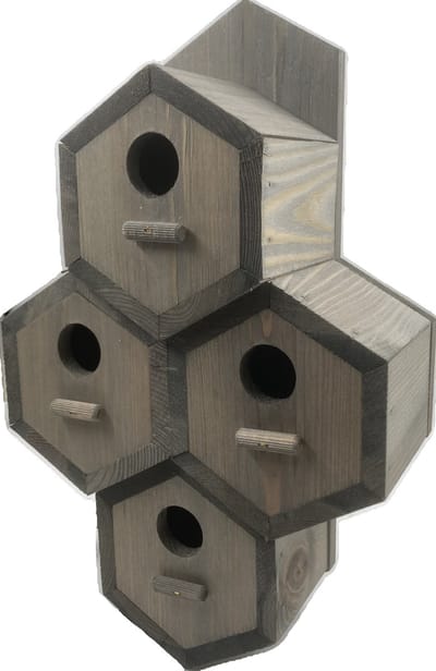 GARDEN SPIRIT - Nestkast Mus Vogelhuisje - Vogelhuis Mus - 25x11x40 cm - Plek voor 4
