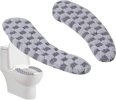 Toiletbrilhoes - Zachte hoes - Badkamercomfort - Wasbaar en herbruikbaar - 40 cm lengte - Grijs