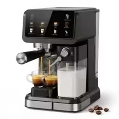 Zerova Koffiemaker - Koffiemachines - Koffiezetapparaat - Alles-in-één Koffiezetapparaat - Automatisch Melkschuimsysteem - Zwart