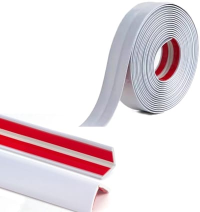 Dailygoods- Hoekprofiel PVC 10m - Zelfklevend - Waterdicht - Hoekprofiel voor binnen/buiten - Verstelbaar - 4cm breed - Eenvoudig schoon te maken - Wandafwerking